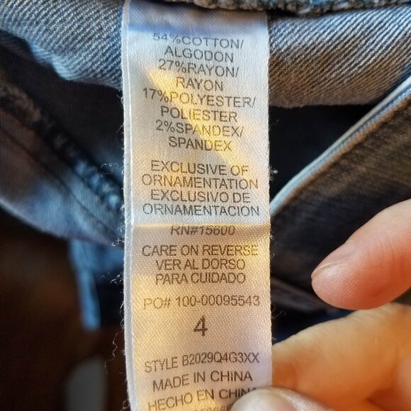 Democracy "Ab" Technology Distressed Straight Leg Jeans Women's 4 B2029Q4G3XX - Picture 11 of 11